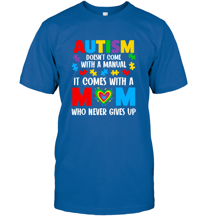 Proud Autism Mom Colorful Heart Puzzle T-Shirts