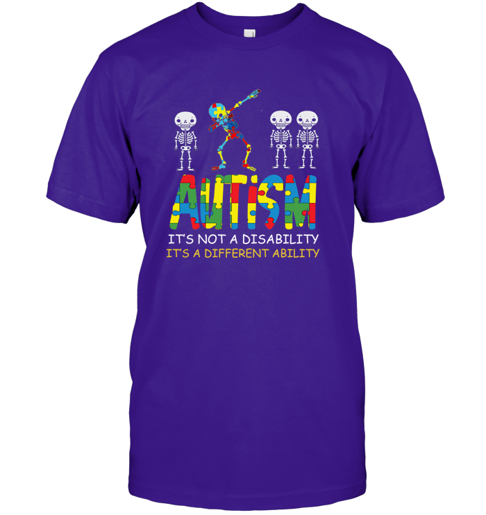 Autism Different Ability Skeleton Theme T-Shirts