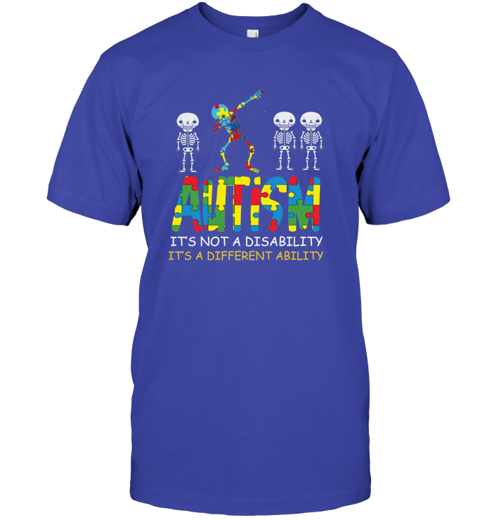 Autism Different Ability Skeleton Theme T-Shirts